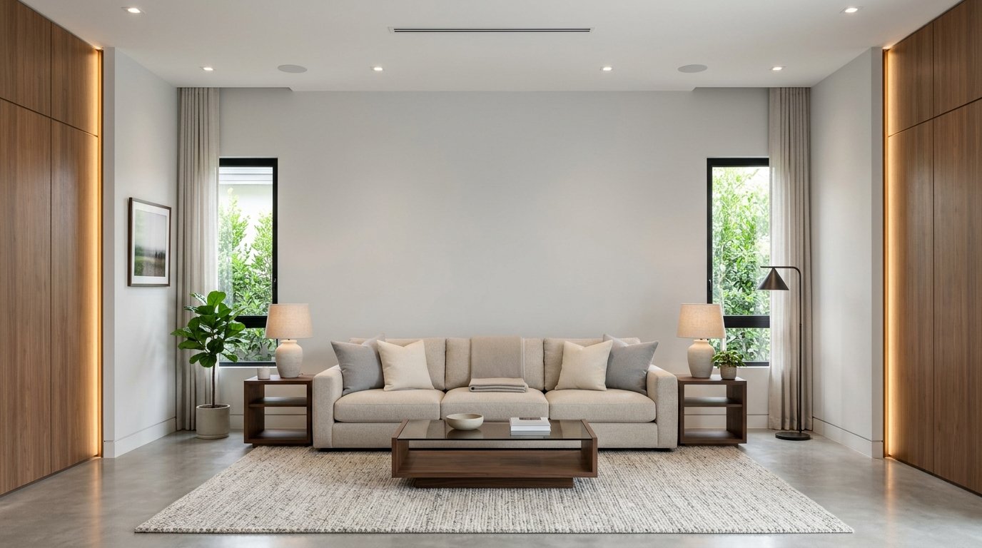 Sala de Estar com Sofá - Simulador de Quadros